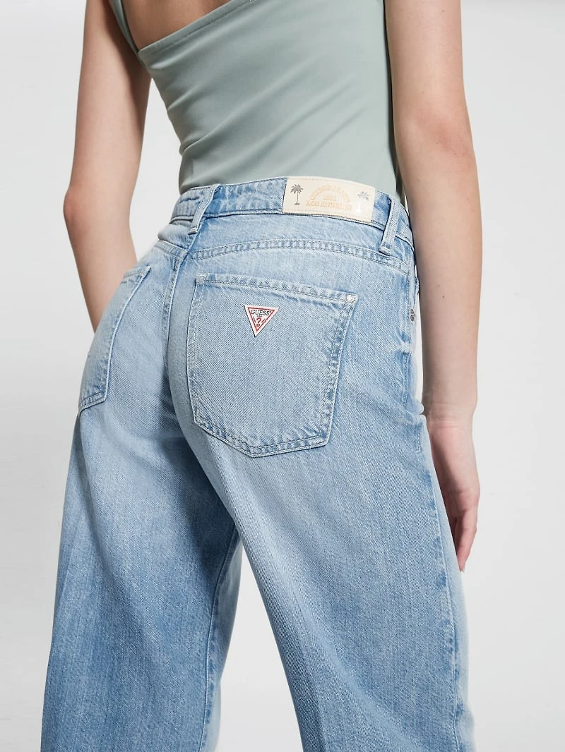 Eco Featherweight Mid-Rise Palazzo Jeans
