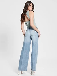 Eco Featherweight Mid-Rise Palazzo Jeans
