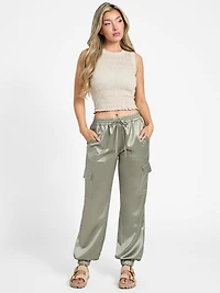 Marzia Drawstring Satin Joggers