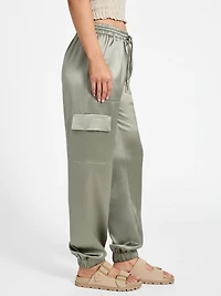 Marzia Drawstring Satin Joggers
