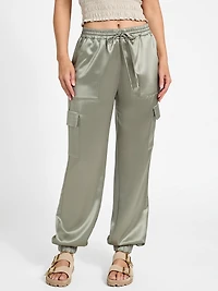Marzia Drawstring Satin Joggers