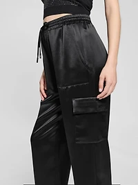 Marzia Drawstring Satin Joggers