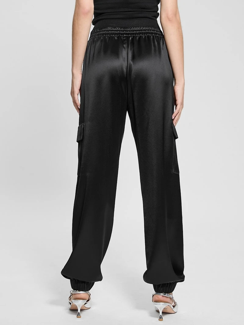Marzia Drawstring Satin Joggers
