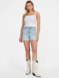 Eco Featherweight Relaxed Midi Denim Shorts
