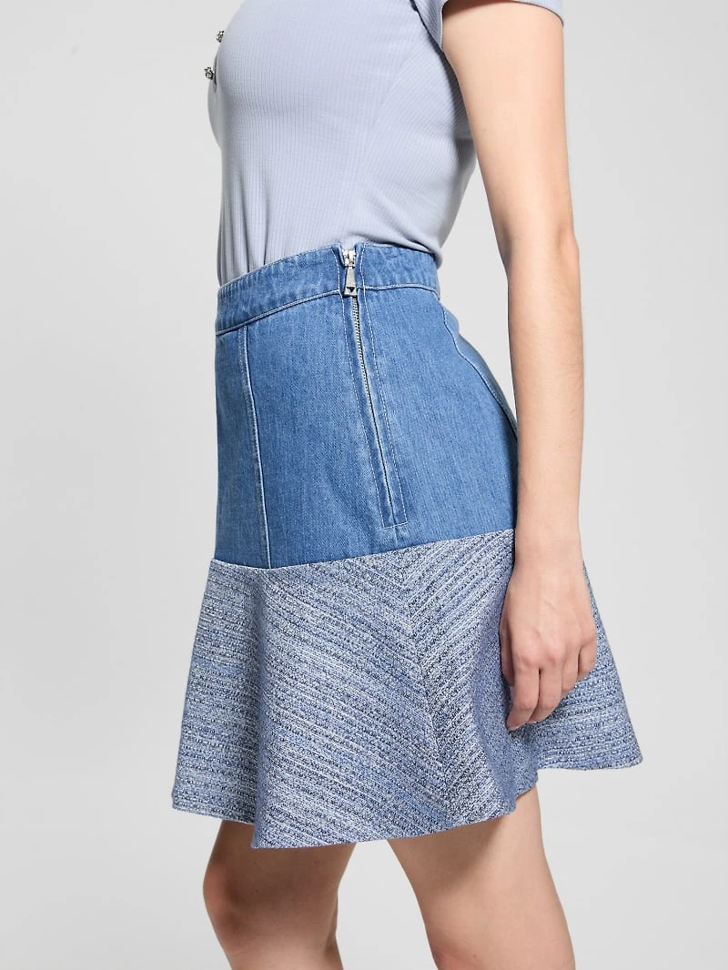 Elsie Tweed and Denim Skirt