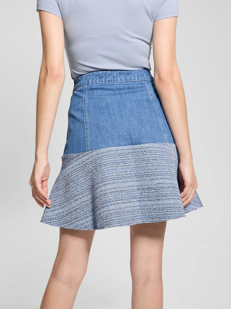 Elsie Tweed and Denim Skirt