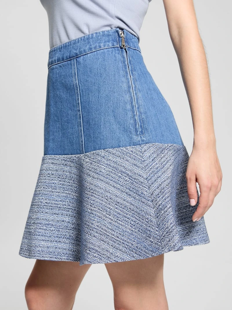 Elsie Tweed and Denim Skirt