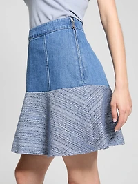 Elsie Tweed and Denim Skirt