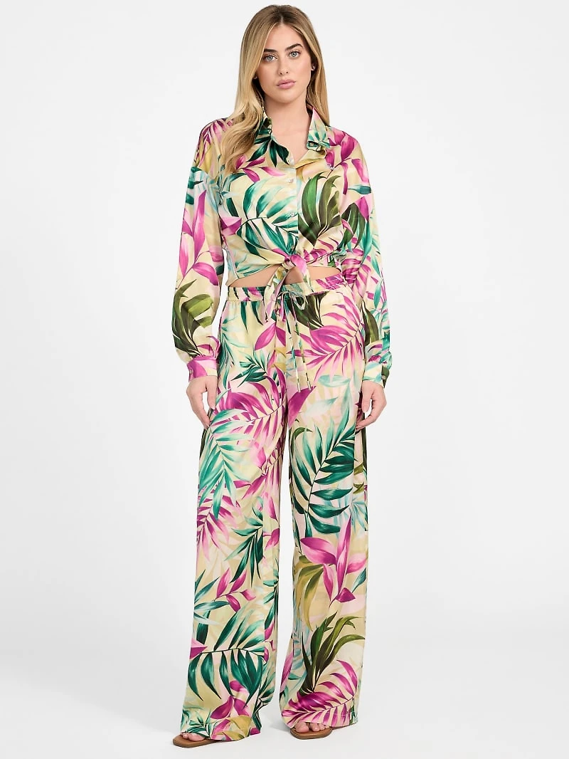 Eco Jun Printed Satin Shirt