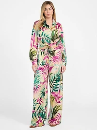 Eco Jun Printed Satin Shirt