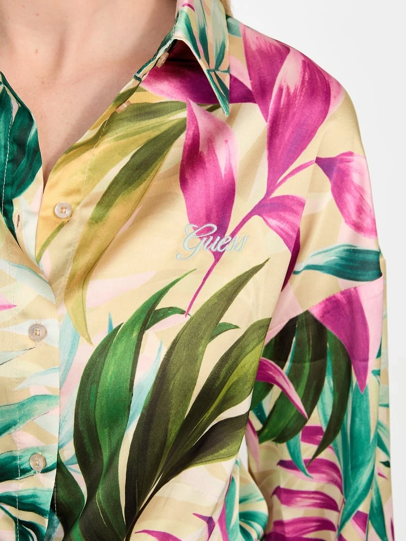 Eco Jun Printed Satin Shirt