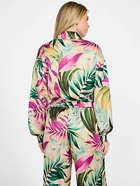 Eco Jun Printed Satin Shirt