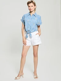 Eco Brigitte Denim Eyelet Shirt