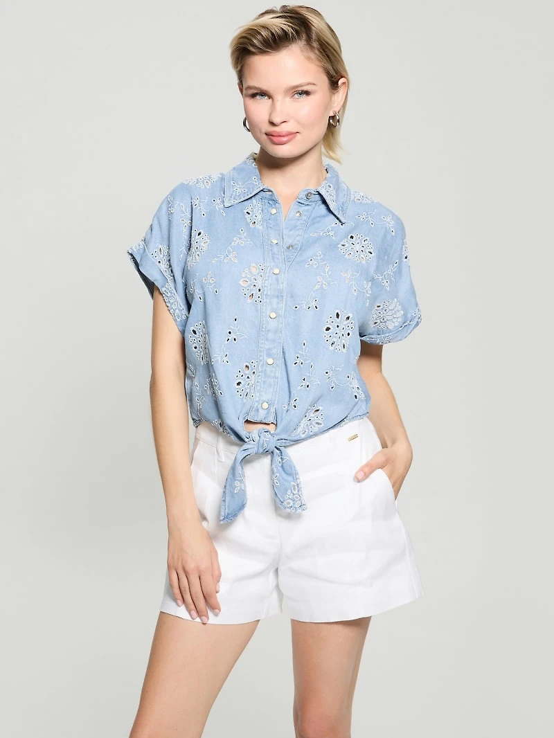 Eco Brigitte Denim Eyelet Shirt
