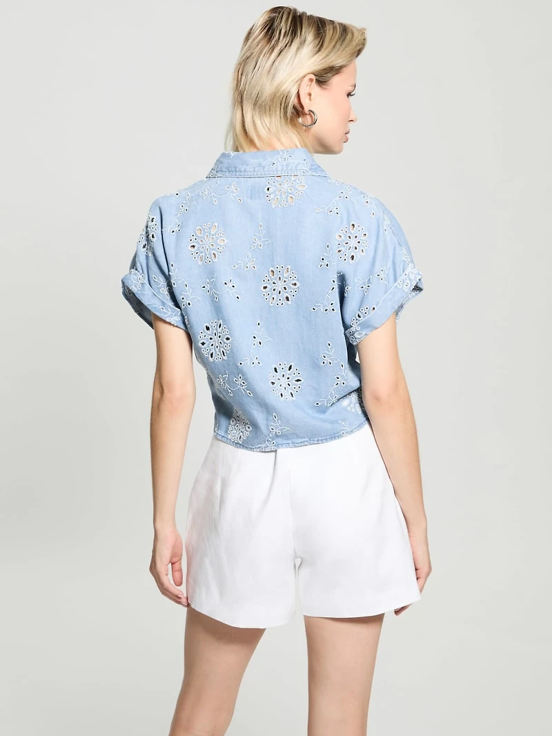 Eco Brigitte Denim Eyelet Shirt