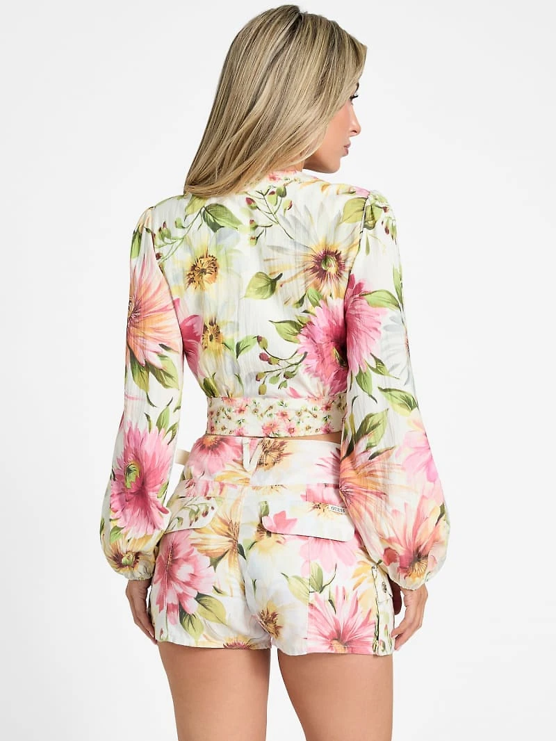 Colette V-Neck Bow Top