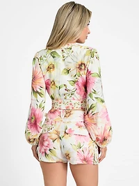 Colette V-Neck Bow Top