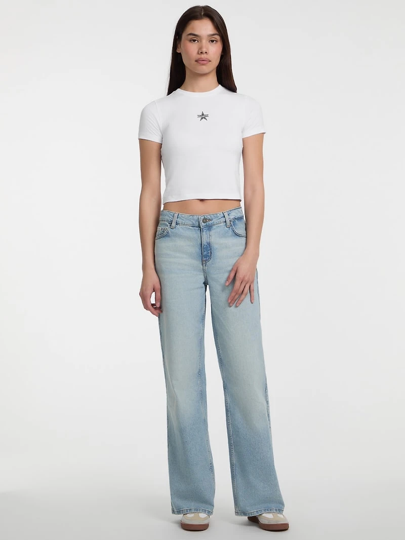Crewneck Star Crop Tee