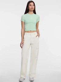 Crewneck Star Crop Tee