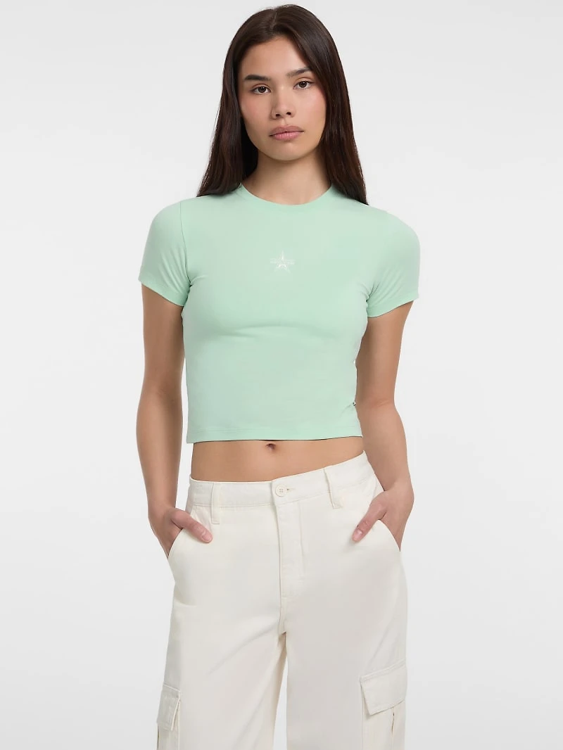Crewneck Star Crop Tee