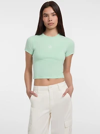 Crewneck Star Crop Tee