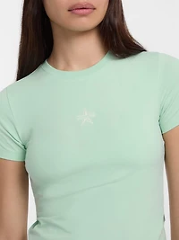 Crewneck Star Crop Tee