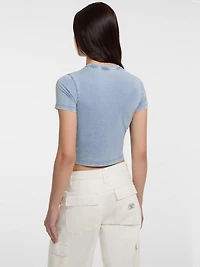 Crewneck Star Crop Tee