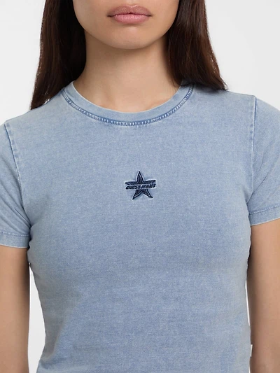Crewneck Star Crop Tee