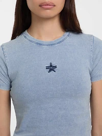 Crewneck Star Crop Tee