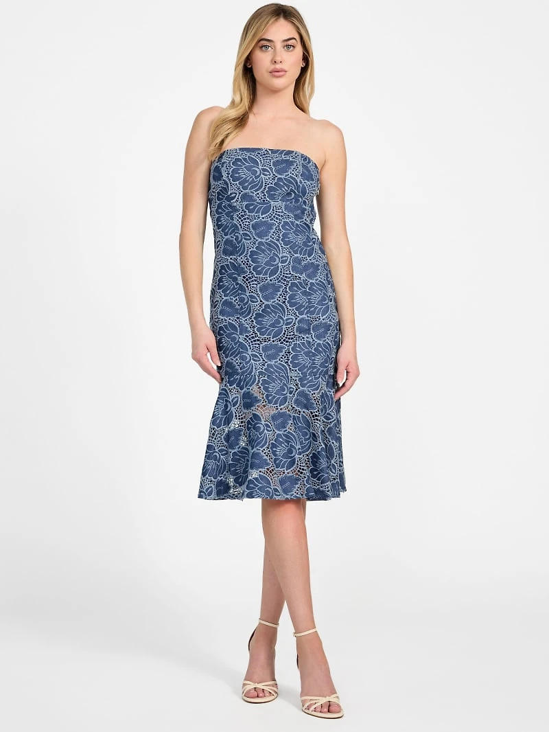 Maisy Lace Indigo Dress