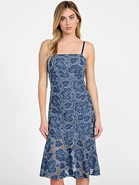 Maisy Lace Indigo Dress