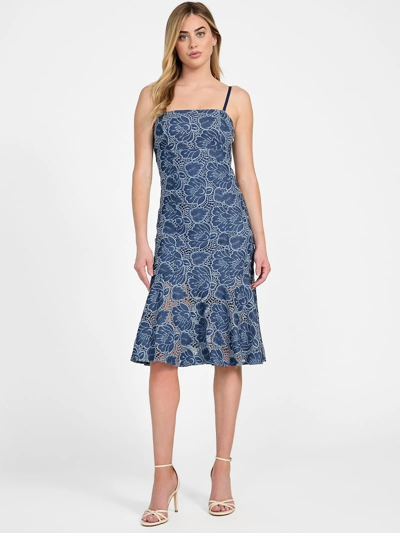 Maisy Lace Indigo Dress
