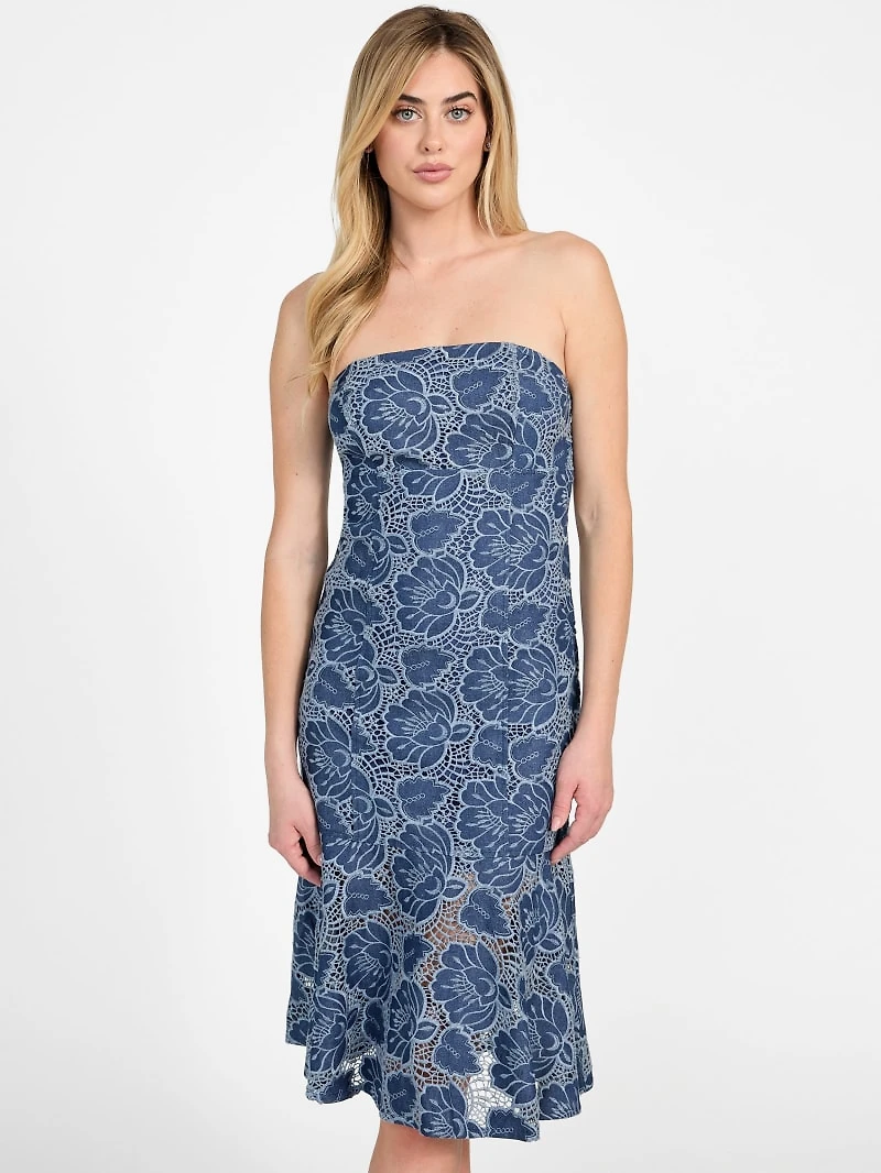 Maisy Lace Indigo Dress