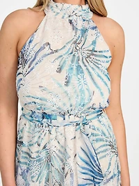 Danielle Halter Chiffon Dress