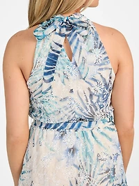 Danielle Halter Chiffon Dress