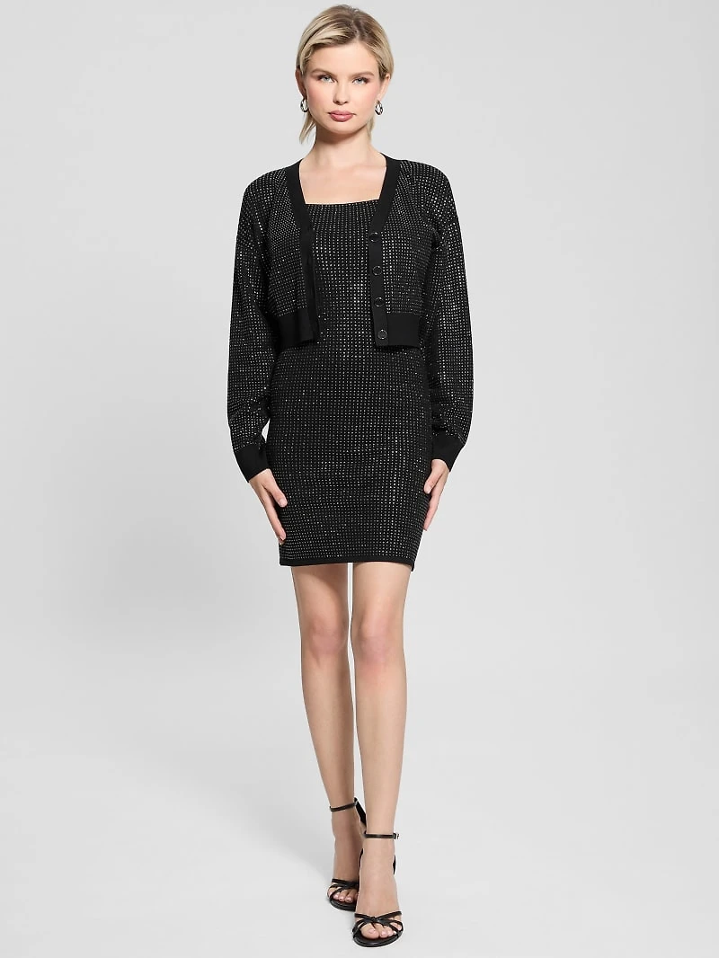 Khloe Rhinestone Sweater Dress