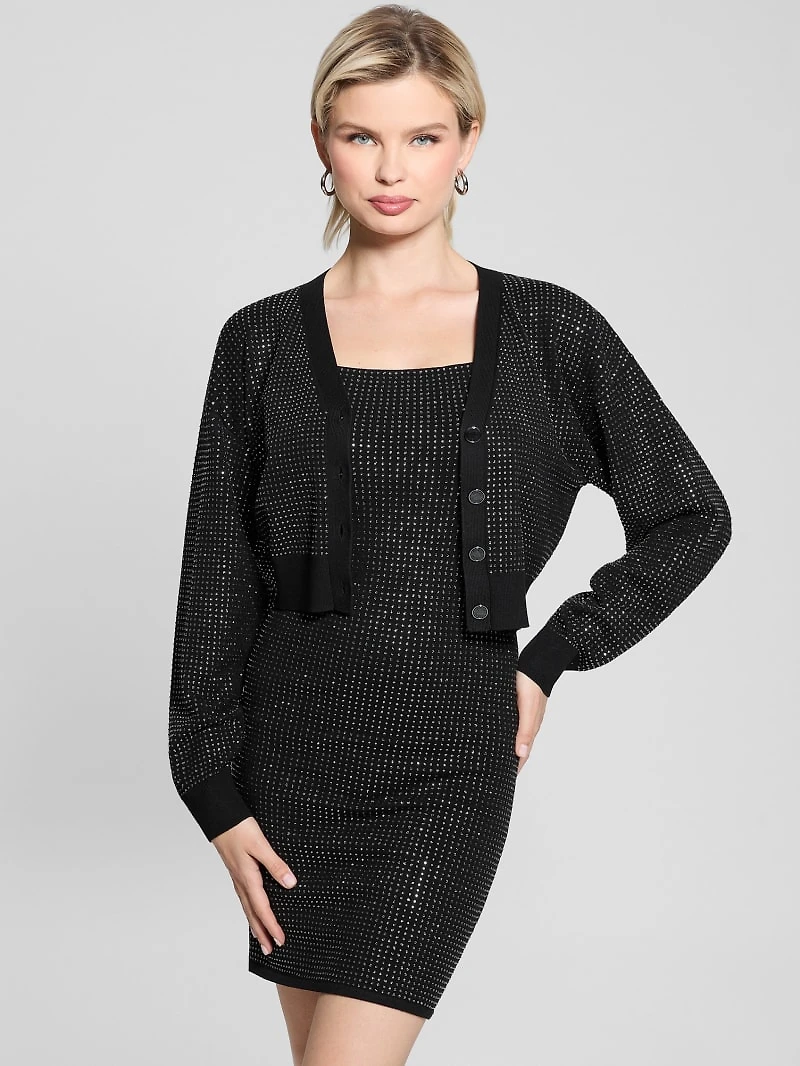 Khloe Rhinestone Sweater Dress