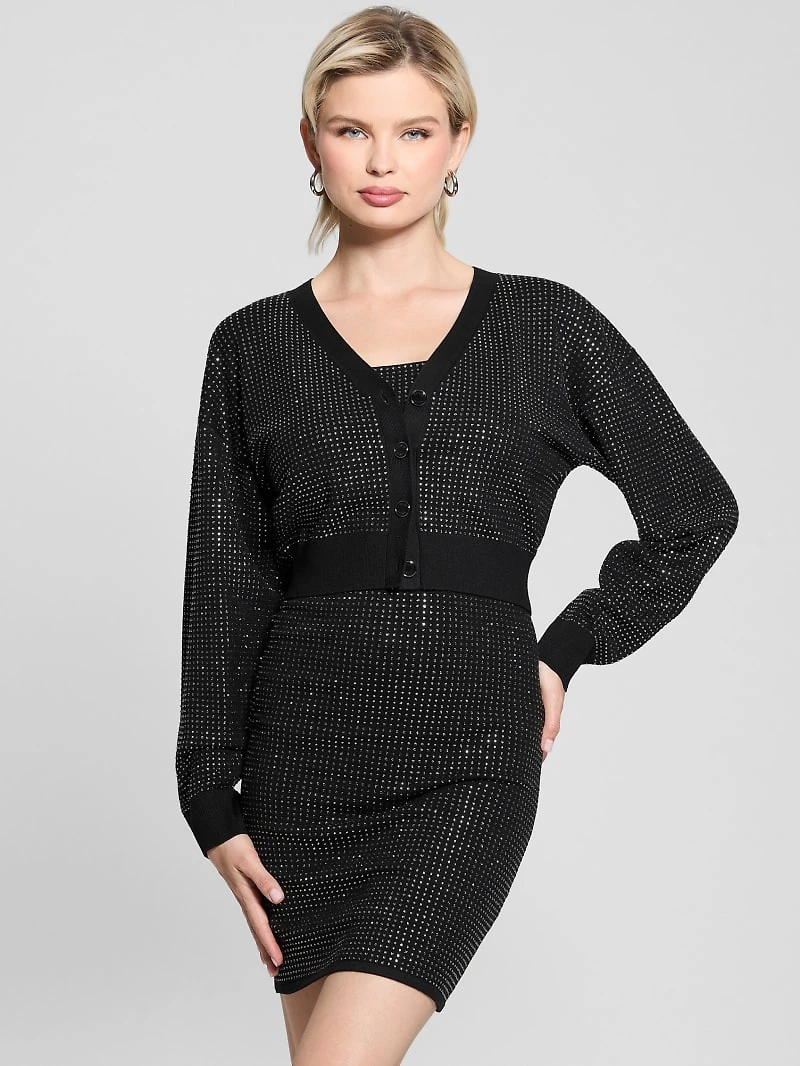 Khloe Rhinestone Sweater Dress
