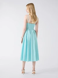 Midi dress with pinces