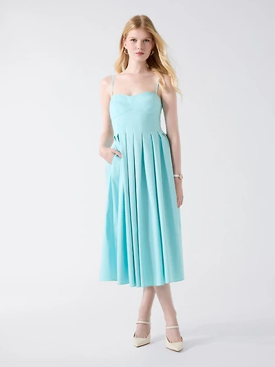 Midi dress with pinces