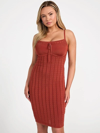 Reina Pointelle Sweater Dress