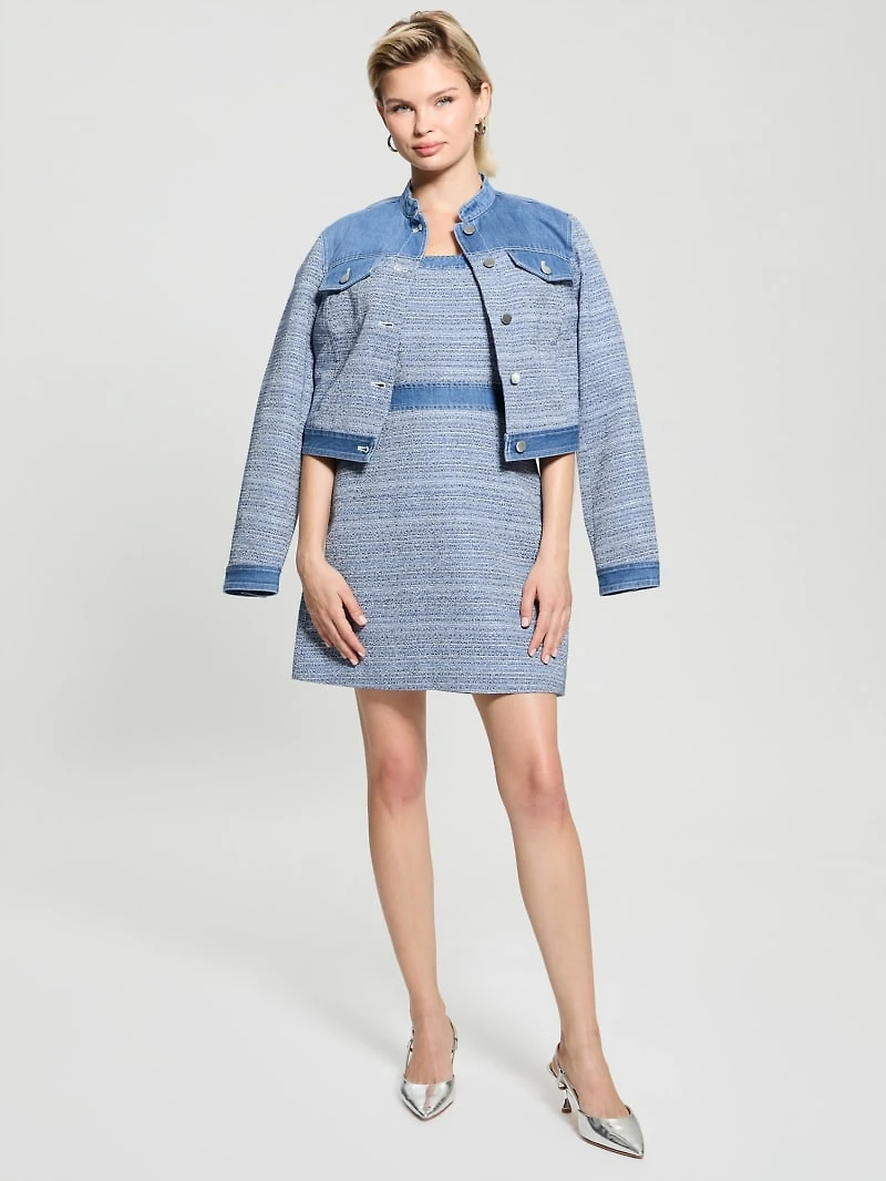 Elsie Tweed and Denim Dress