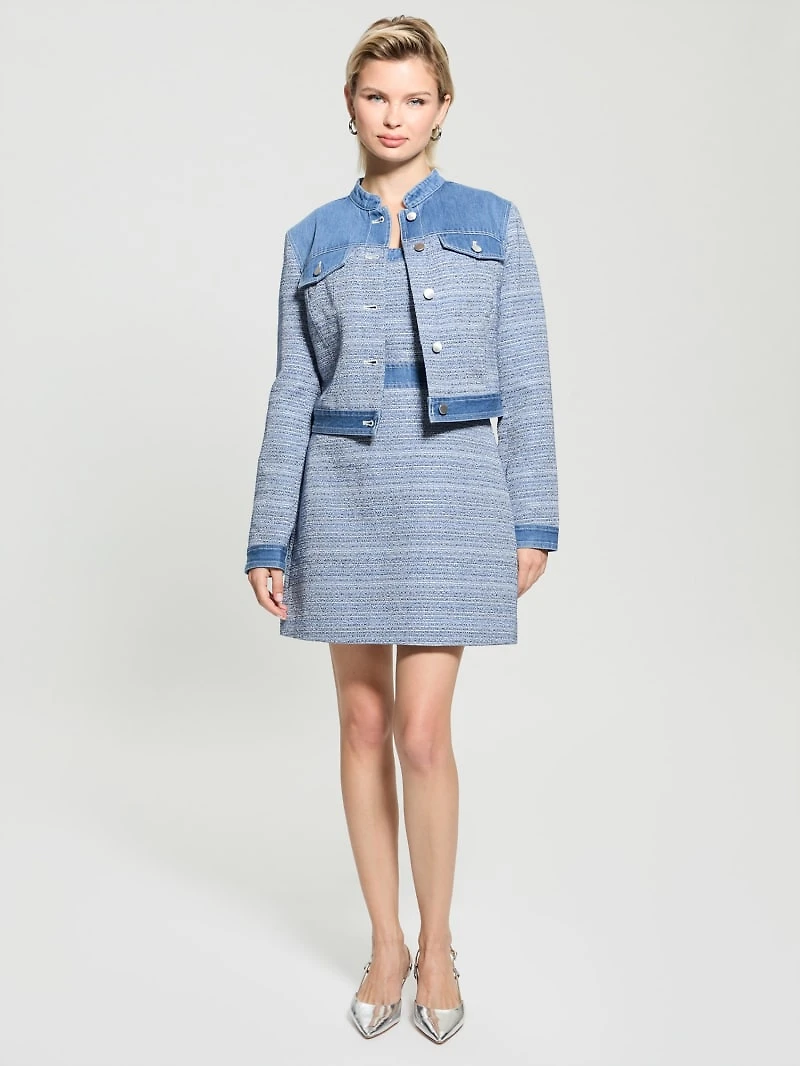 Elsie Tweed and Denim Dress