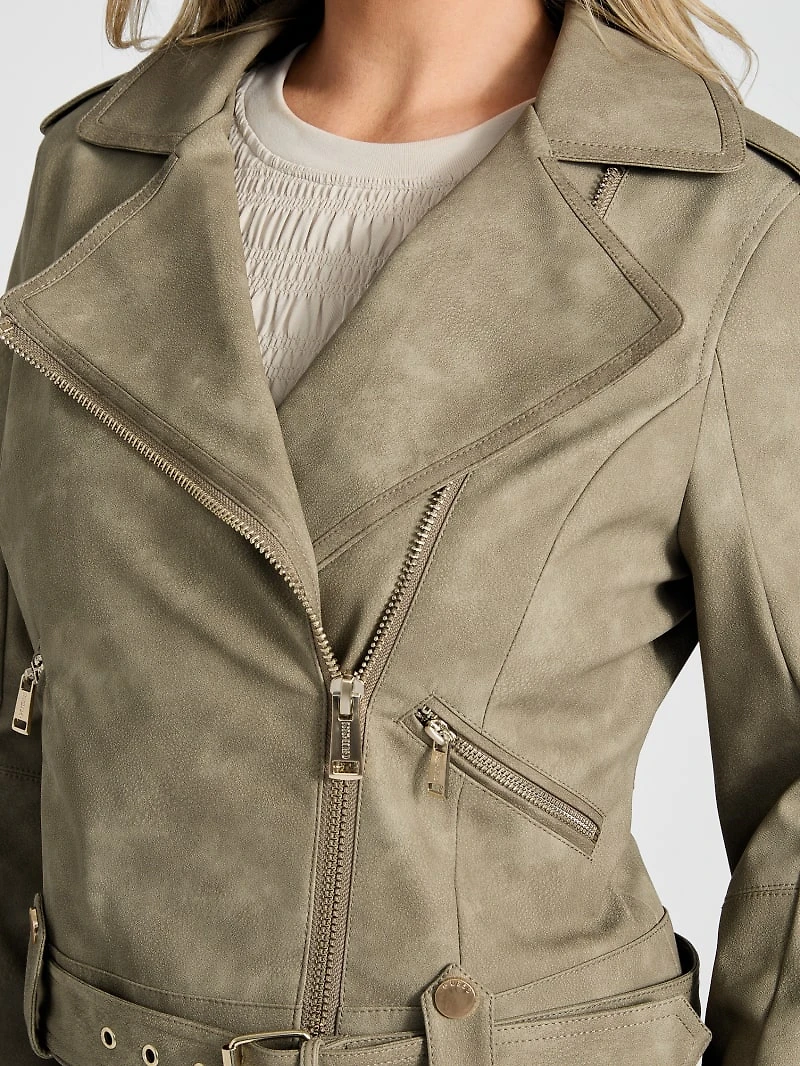 Concetta Washed Biker Jacket