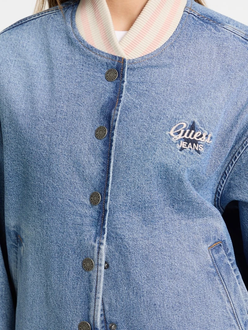 Denim Varsity Jacket