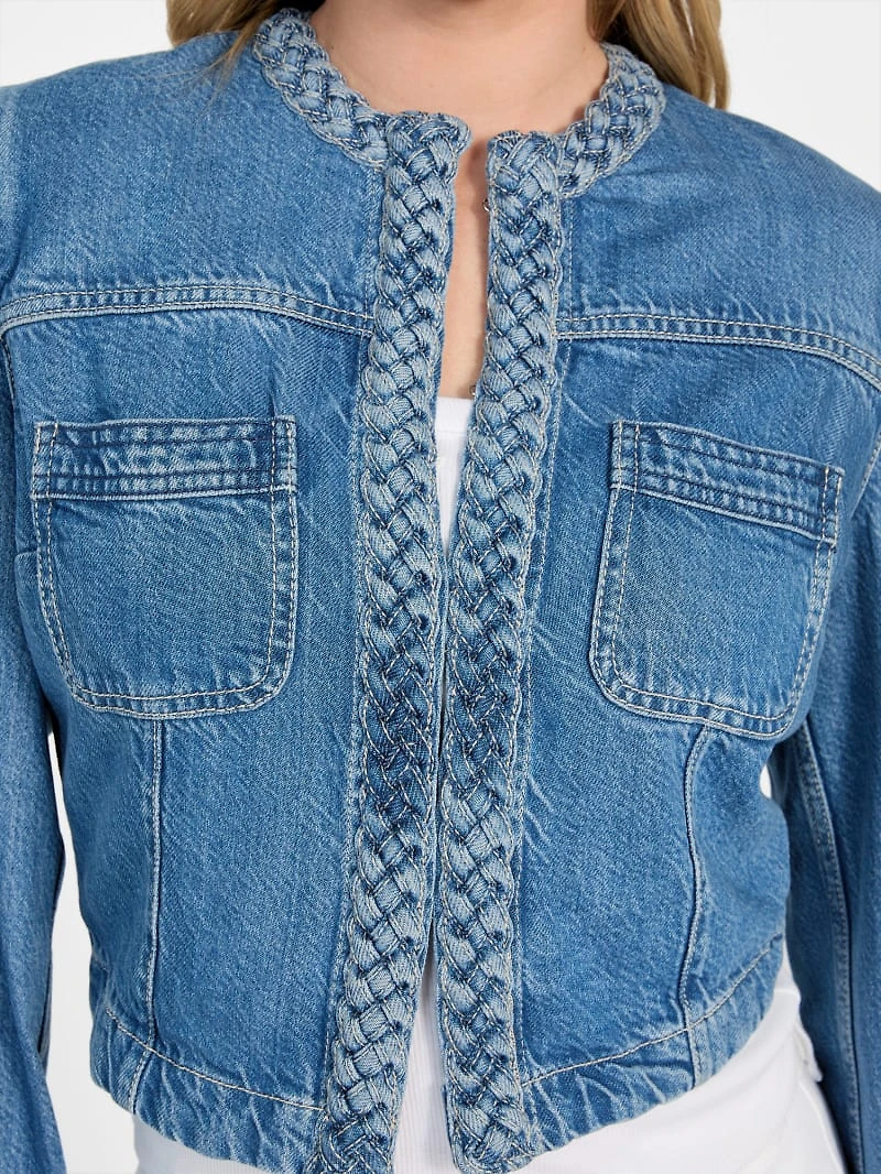 Eco Featherweight Juliana Braided Denim Jacket