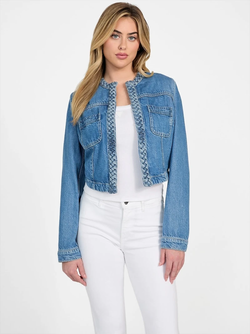 Eco Featherweight Juliana Braided Denim Jacket