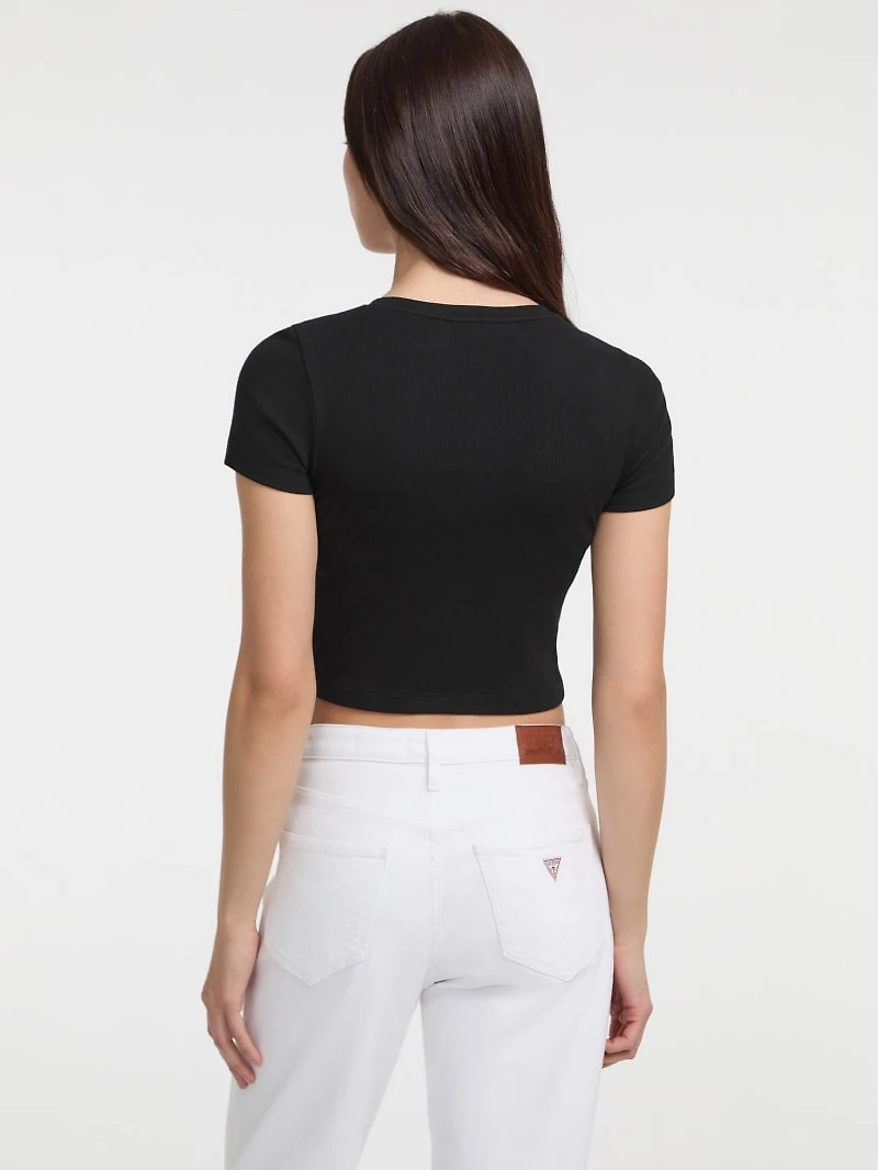 Crewneck Embroidered Top