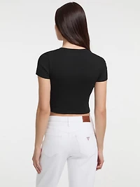 Crewneck Embroidered Top