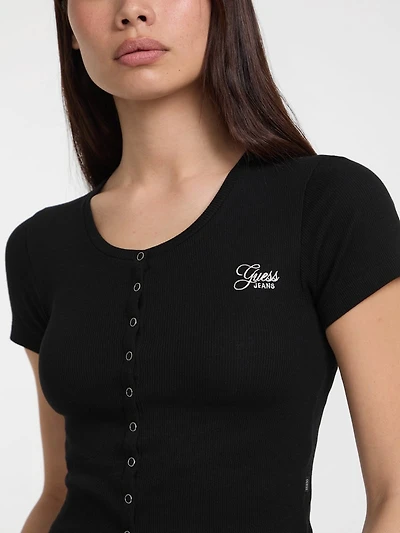 Crewneck Embroidered Top
